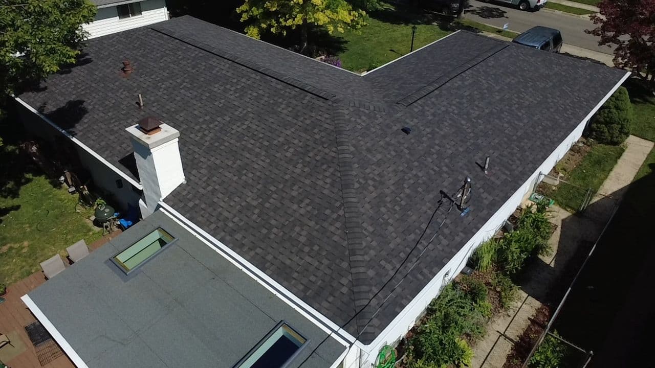 Gallery photos for Full Hail Damage Roof and Gutter Replacement in Westerville: Image #1